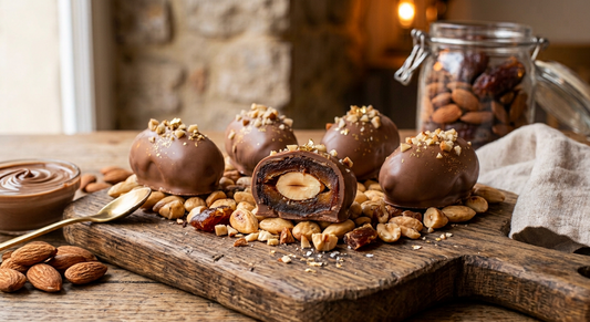 Chocolate Coated Dates with Dry Fruit & Nuts